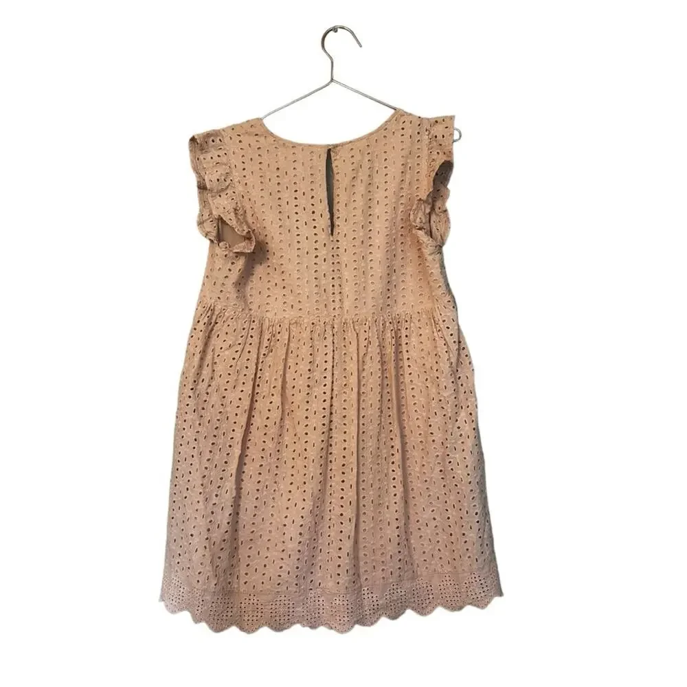 Impressions Pale Pink Eyelet Babydoll Dress with Shorts